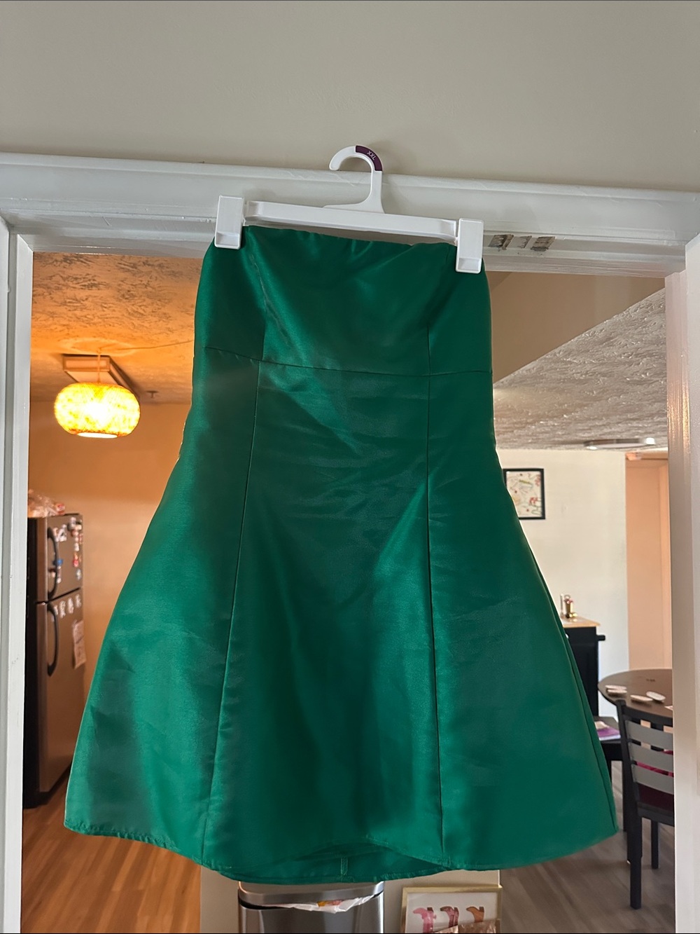 Strapless Emerald Lena Dress- worn once, L